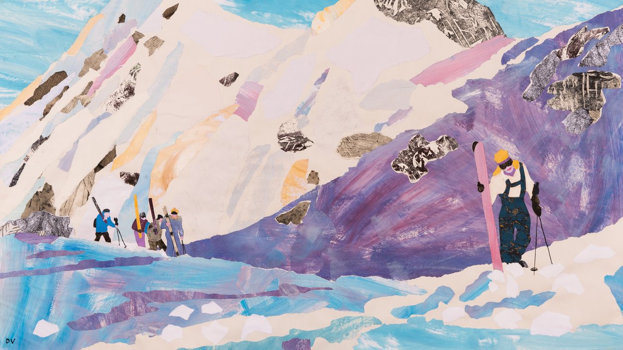 Escalada para o pó, 2015 (colagem) de Dione Verulam
