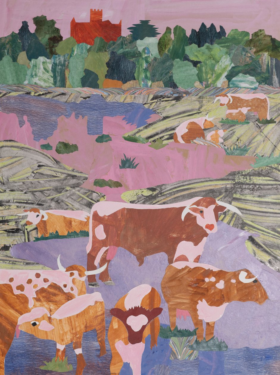 Longhorns à vontade (colagem) de Dione Verulam