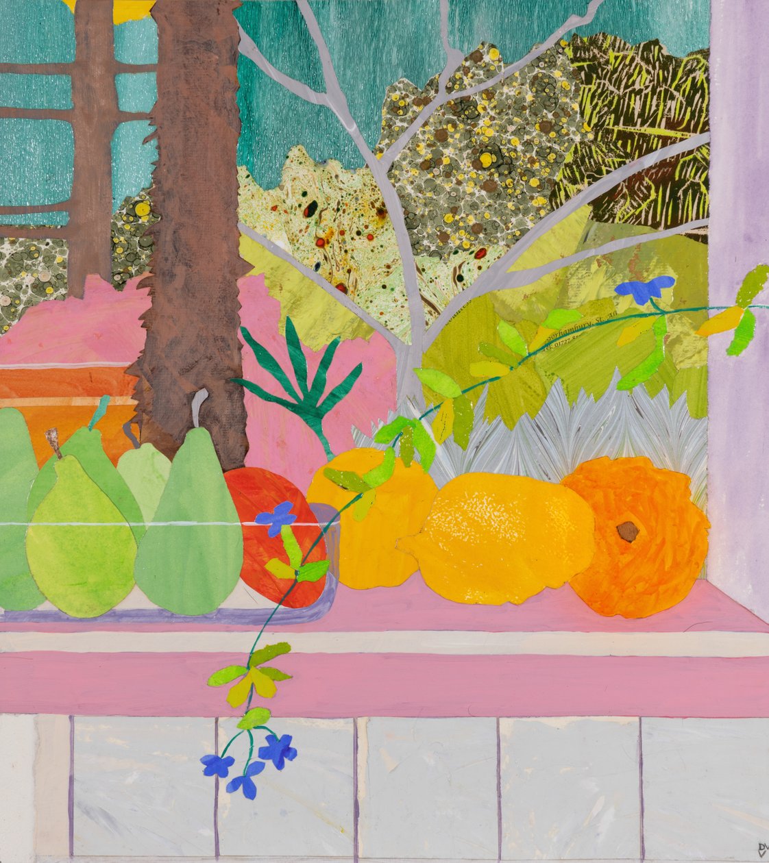 Quarentena no Paraíso (colagem) de Dione Verulam