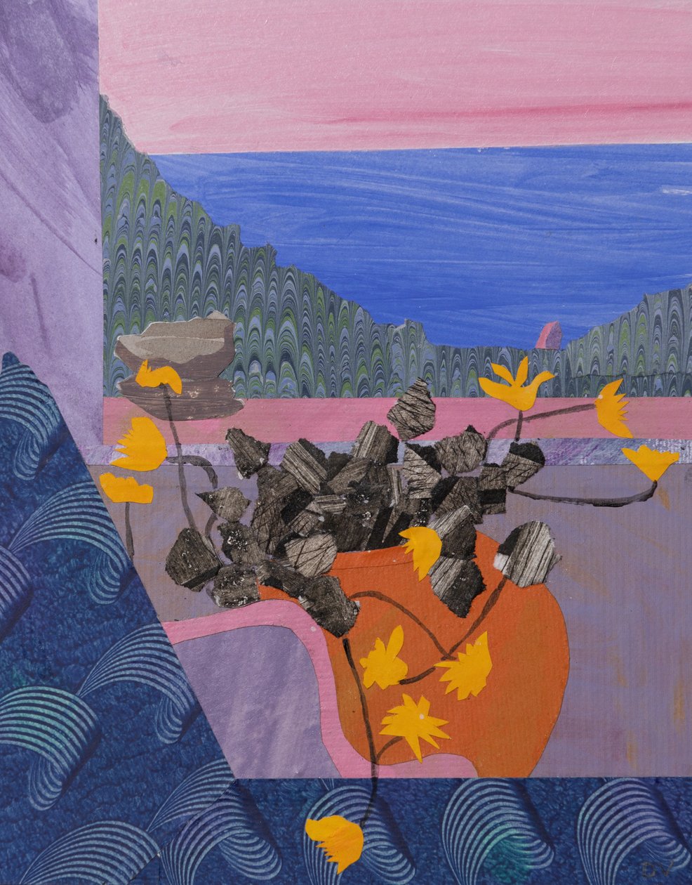 Descansando no Paraíso (colagem) de Dione Verulam