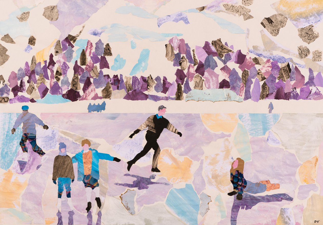 Patinagem ao ar livre, 2015 (colagem) de Dione Verulam