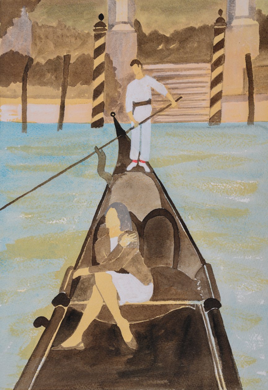 Veneza, 2025 (aguarela e tinta) de Dione Verulam