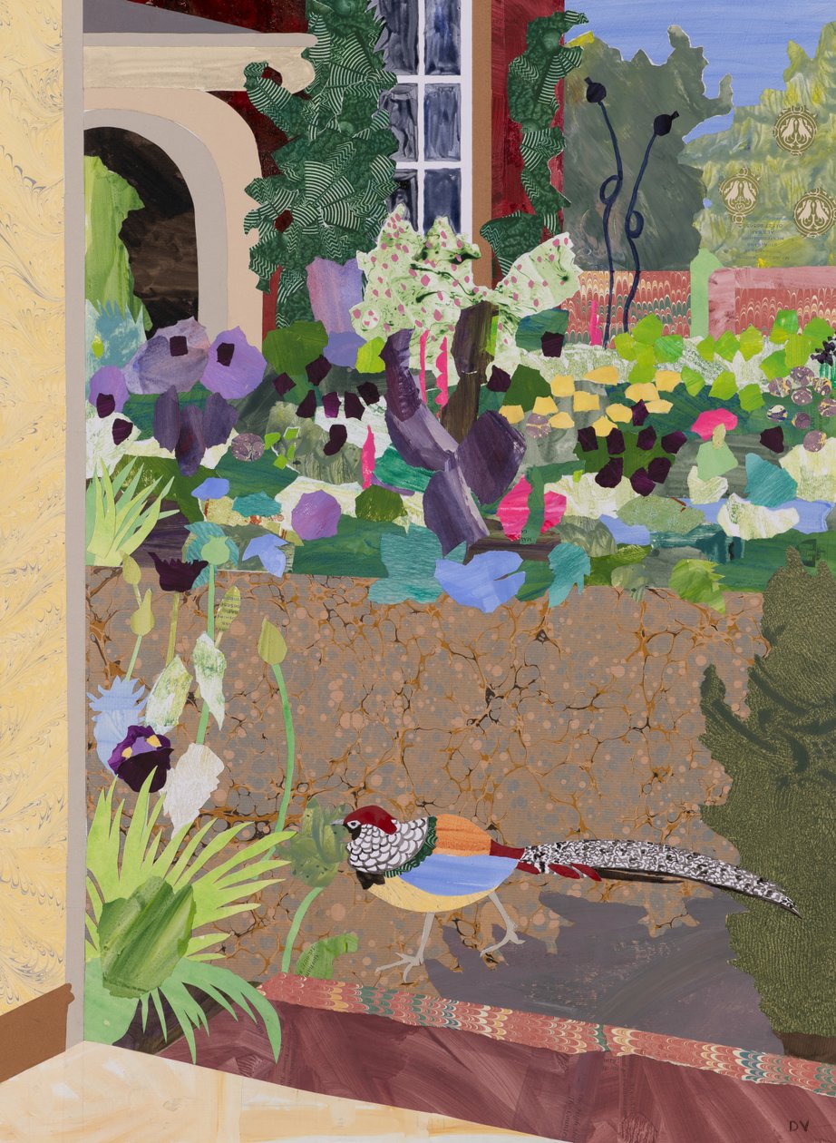 Vista do estúdio (colagem) de Dione Verulam