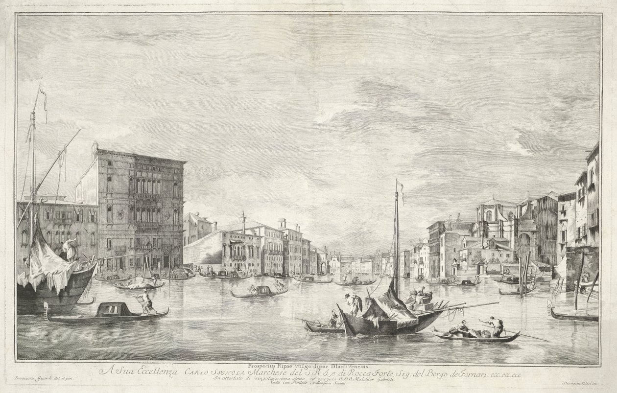 O Grande Canal em Veneza de Dionigi Valesio