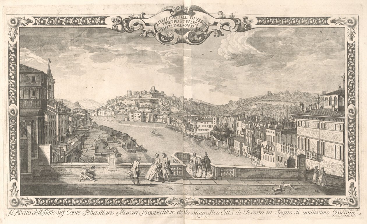 Vedute di Verona de Dionigi Valesio and Giovanni Antonio Urbani, after Tiberio Majeroni