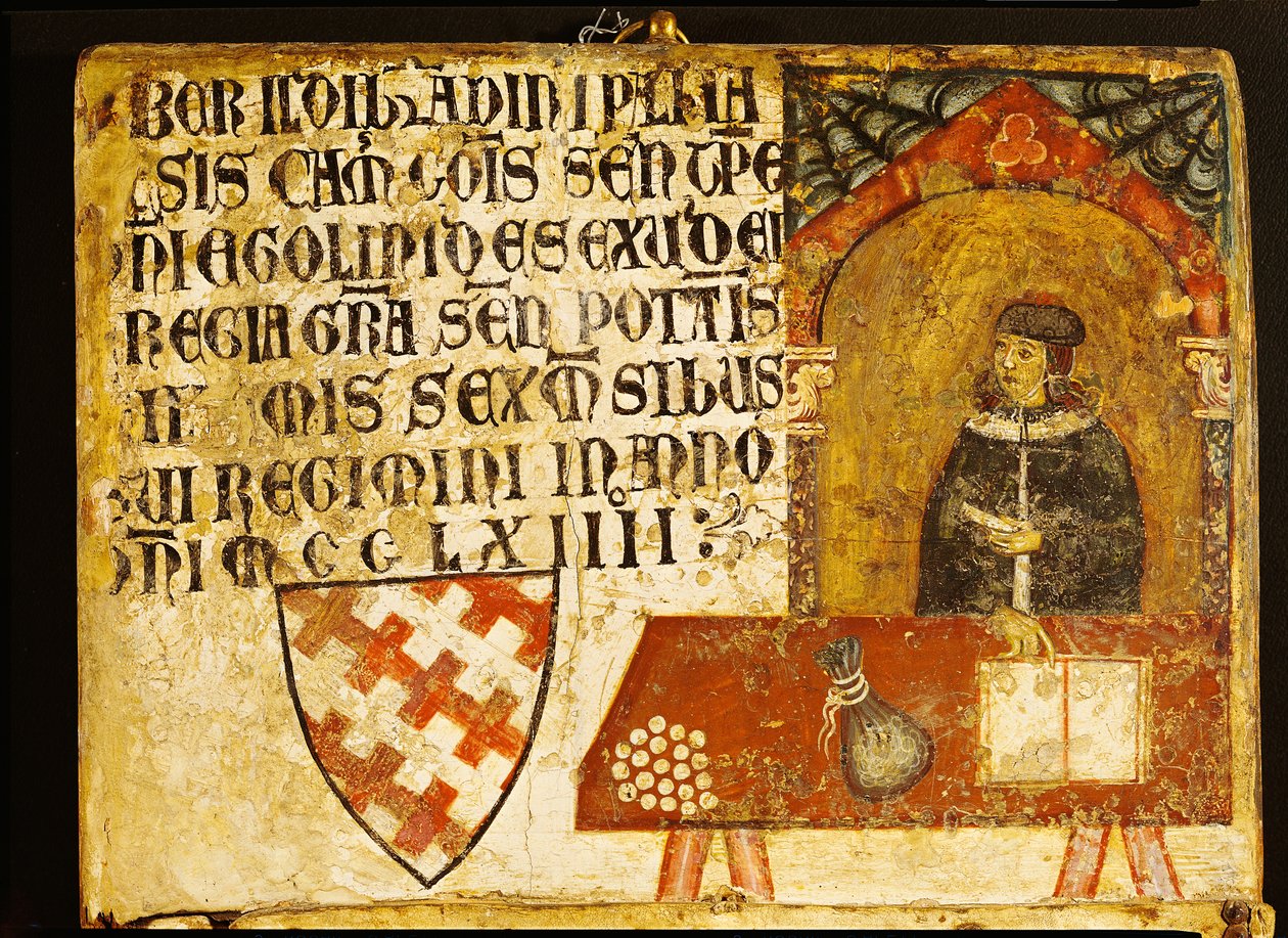 Cardeal Ildebrandino Paglieresi em sua mesa, 1264 (tempera no painel) de Diotisalvi or Dietisalvi de Speme