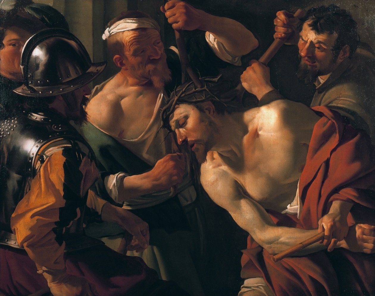 Português: Cristo com a coroa de espinhos de Dirck van Baburen