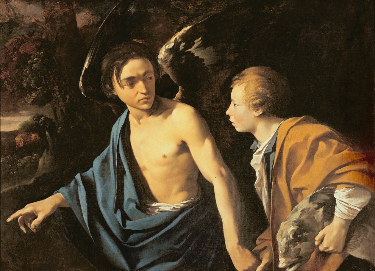Tobias e o anjo de Dirck Baburen van