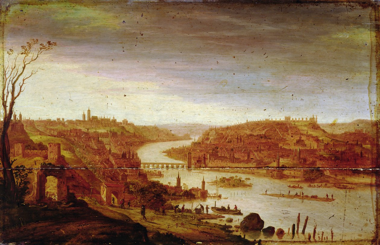 Vista de Praga (versão não restaurada, ver também 57946) de Dirck Verhaert