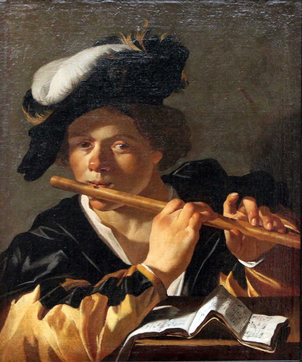 O flautista de Dirck van Baburen