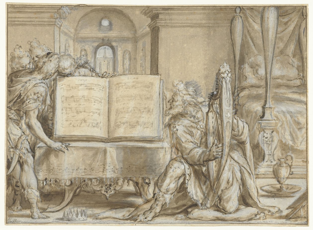 david als salmista de Dirck Barendsz.
