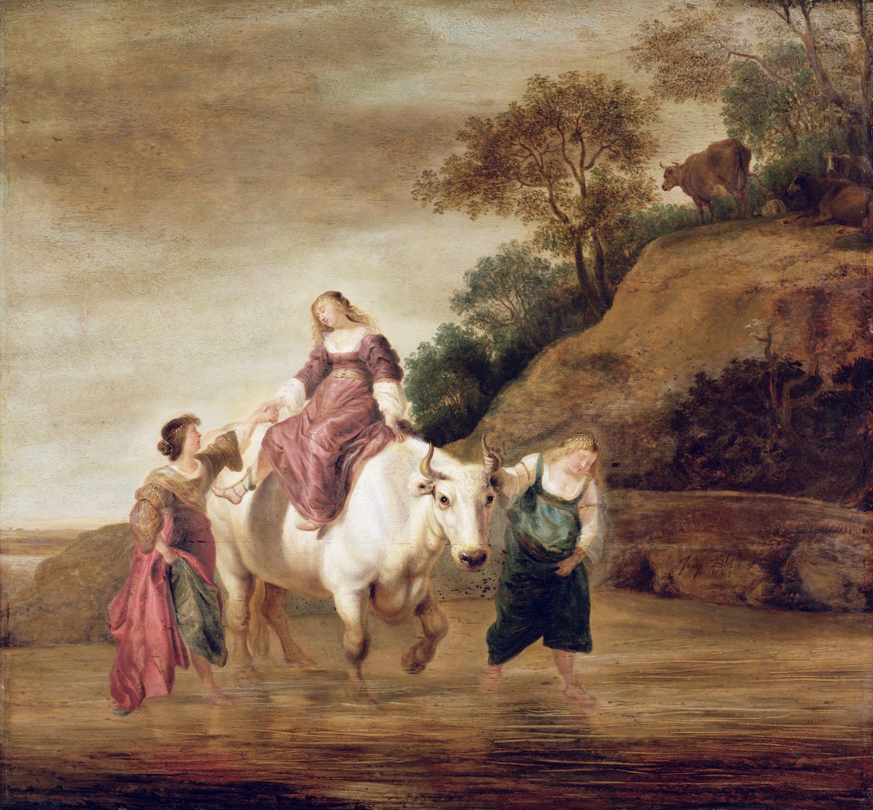 A violação de Europa, 1643 de Dirck Bleker