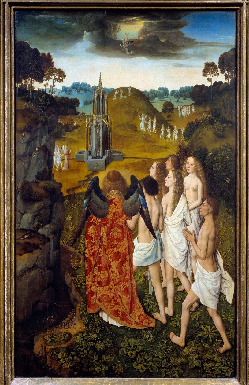 The Way to Heaven or the Ascent of the Elect Painting on wood by Dirck (Dieric, Dirk) Bouts le Vieux (the Elder) (1410-1475) 1450 Sun. 1,15x0,7 m Lille, Musee des Beaux Arts de Dirck Bouts