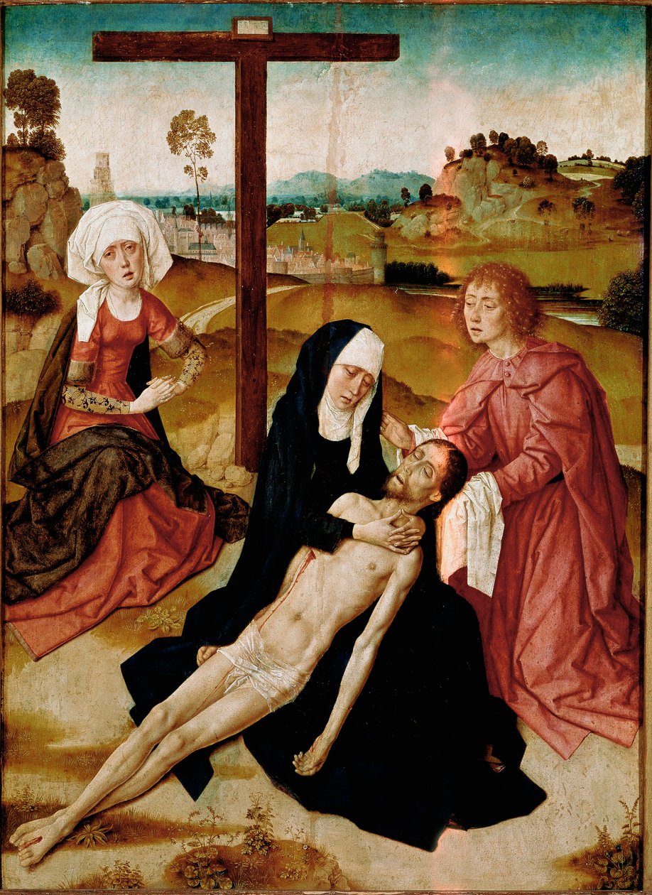 A Deploração de Cristo Pintura sobre madeira por Dirck (Dieric, Dirk) Sobre o Antigo (o Ancião) (1410-1475) de Dirck Bouts