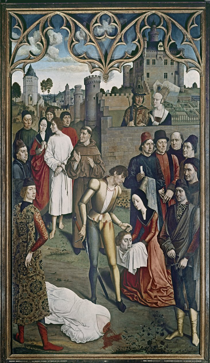 A Justiça do Imperador Otto: A Execução do Homem Inocente, 1473-75 (ver também 3672) de Dirck Bouts