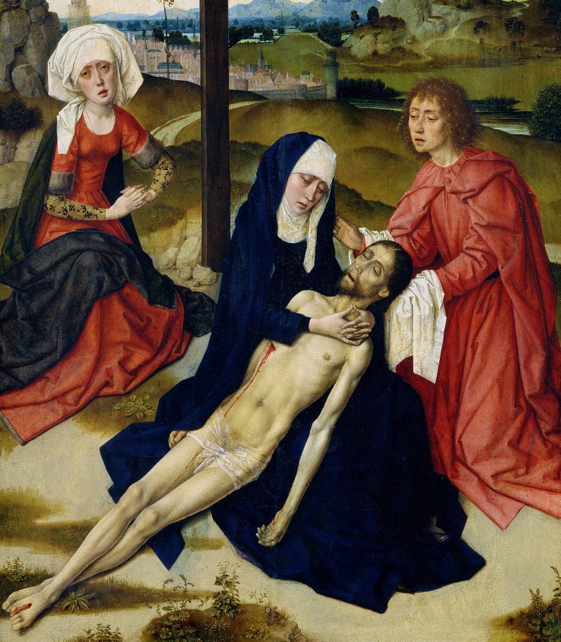 A Lamentação (detalhe de 93895) de Dirck Bouts