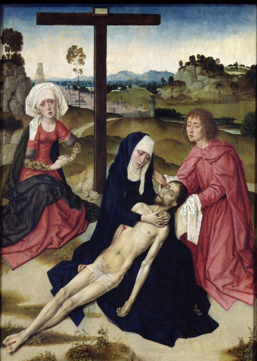 A Lamentação, c.1455-60 (óleo sobre painel) de Dirck Bouts
