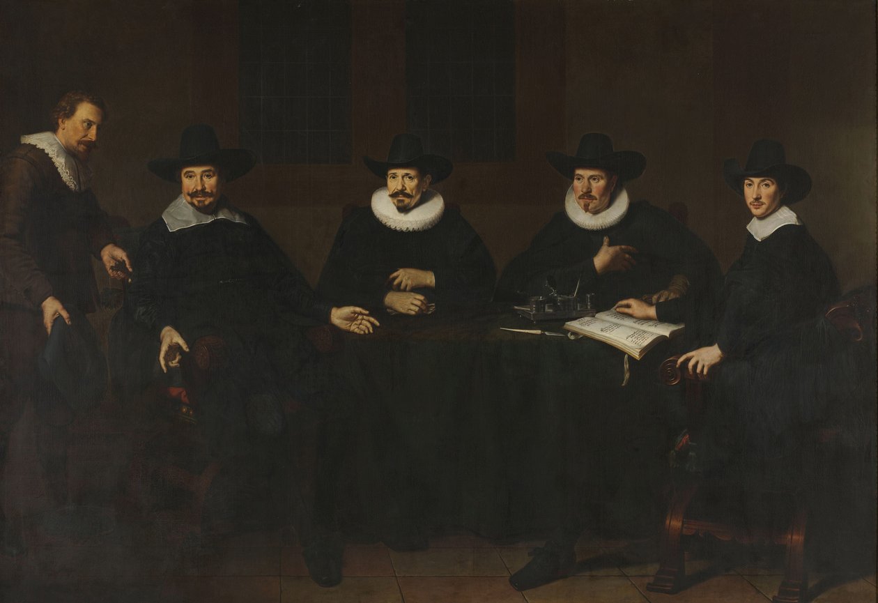 Os chefes do Saainering em Amesterdão, 1643 de Dirck Dircksz. van Santvoort