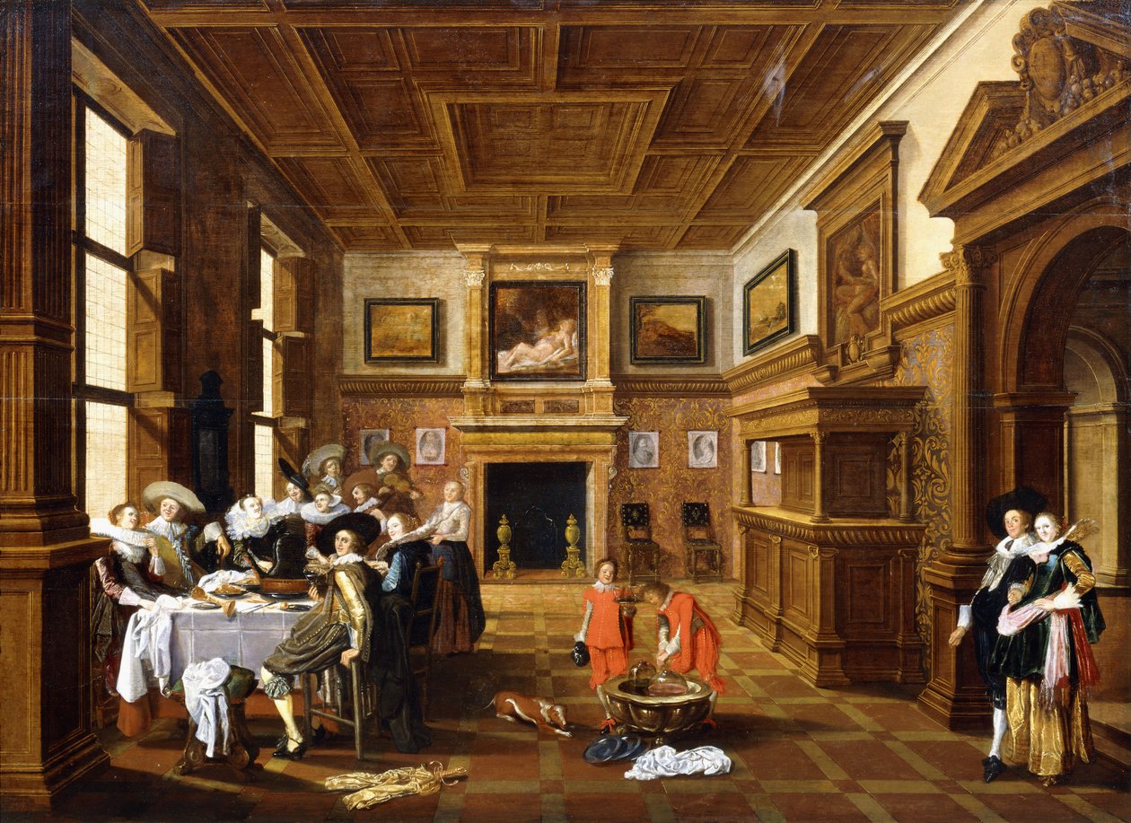 Uma alegre companhia no interior, de Dirck Hals