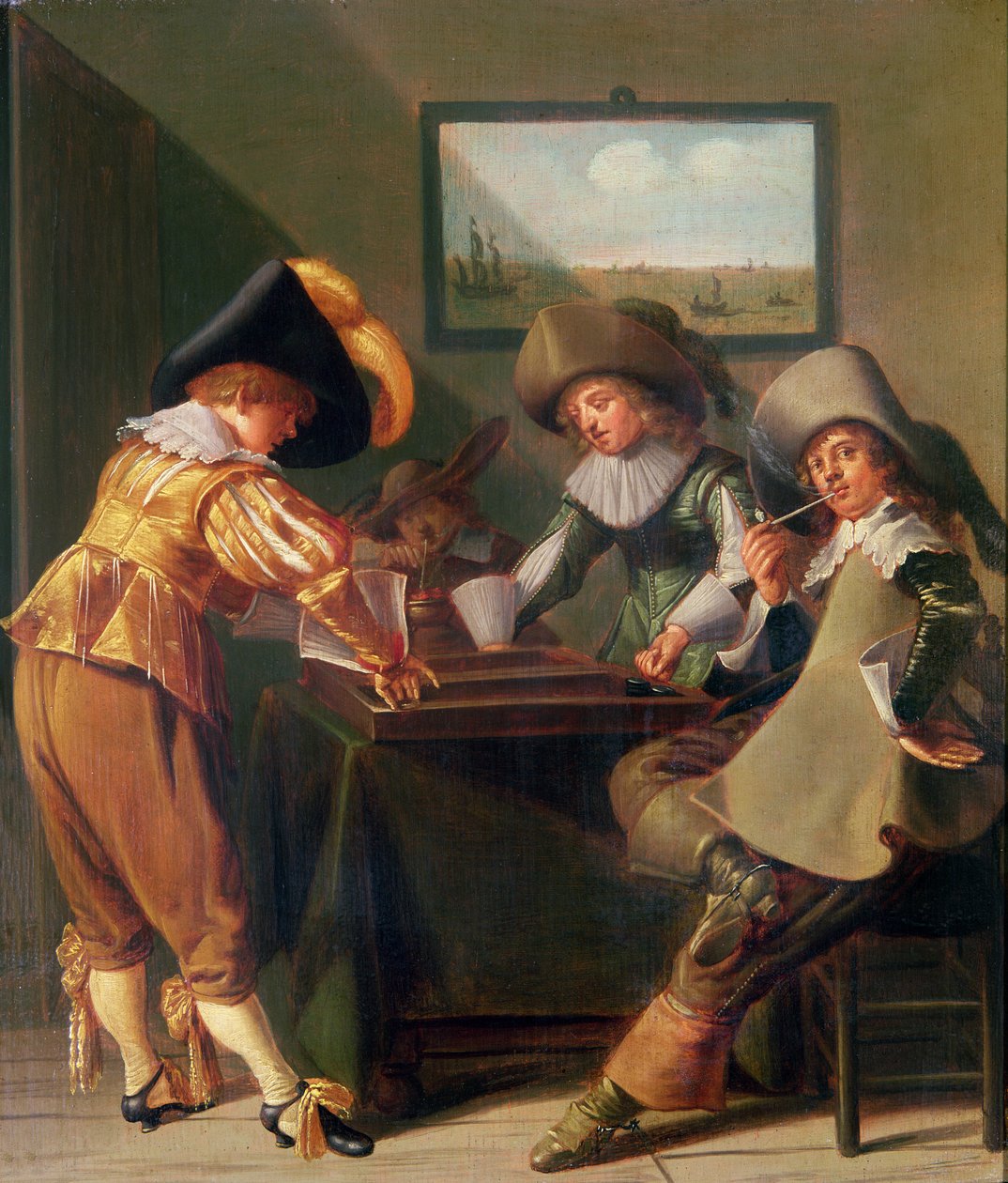 Jogadores de Gamão, século XVII de Dirck Hals