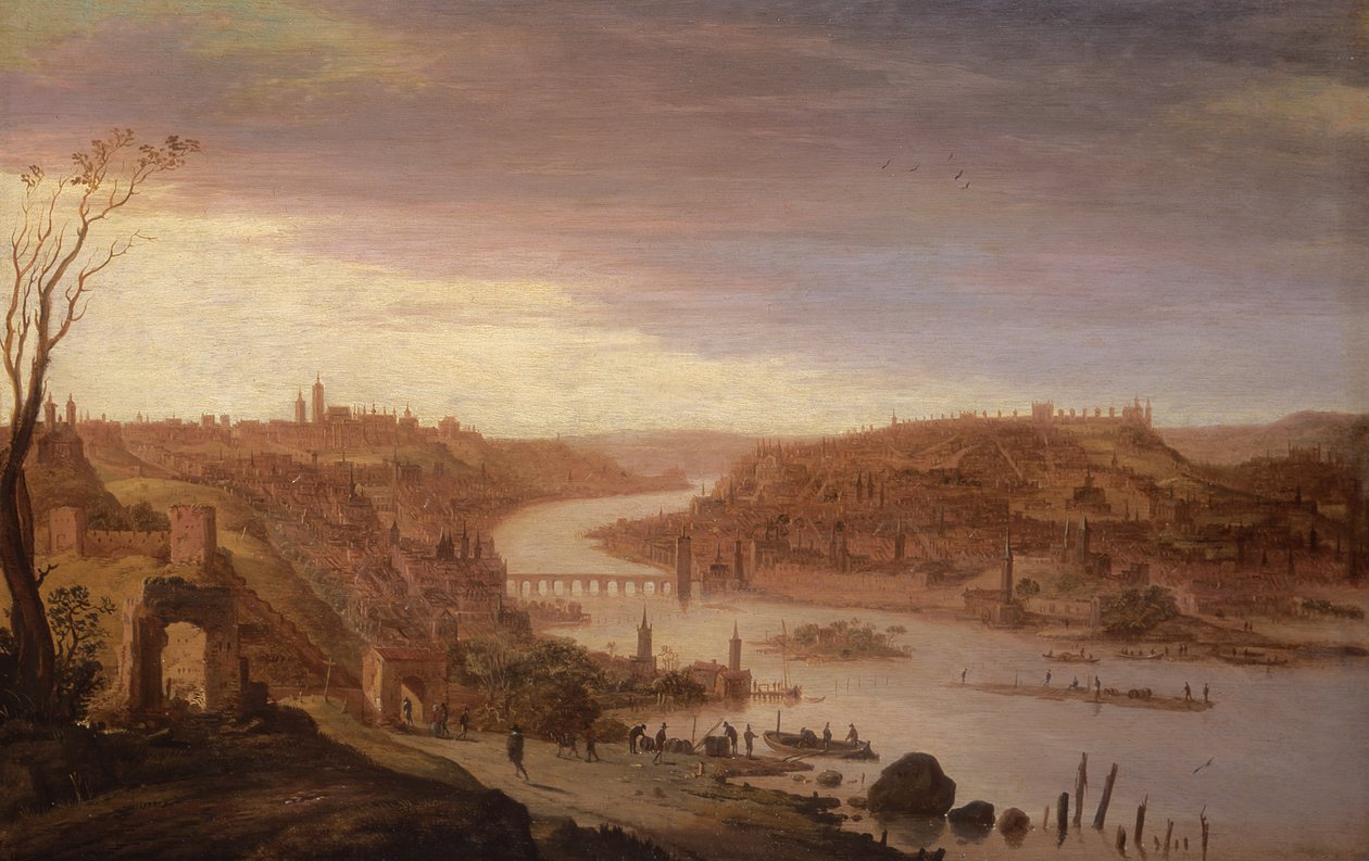 Vista panorâmica de Praga (versão restaurada, ver também 52796) de Dirck Verhaert