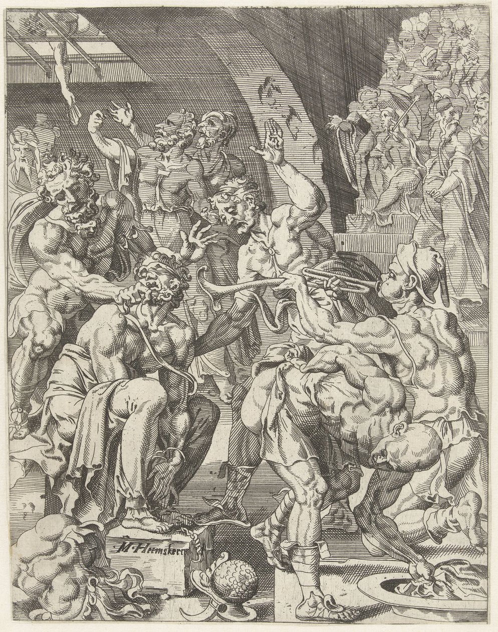 O escárnio de Cristo
A queda e a redenção da humanidade através da vida e da paixão de Cristo (título da série) de Dirck Volckertsz. Coornhert (attributed to)