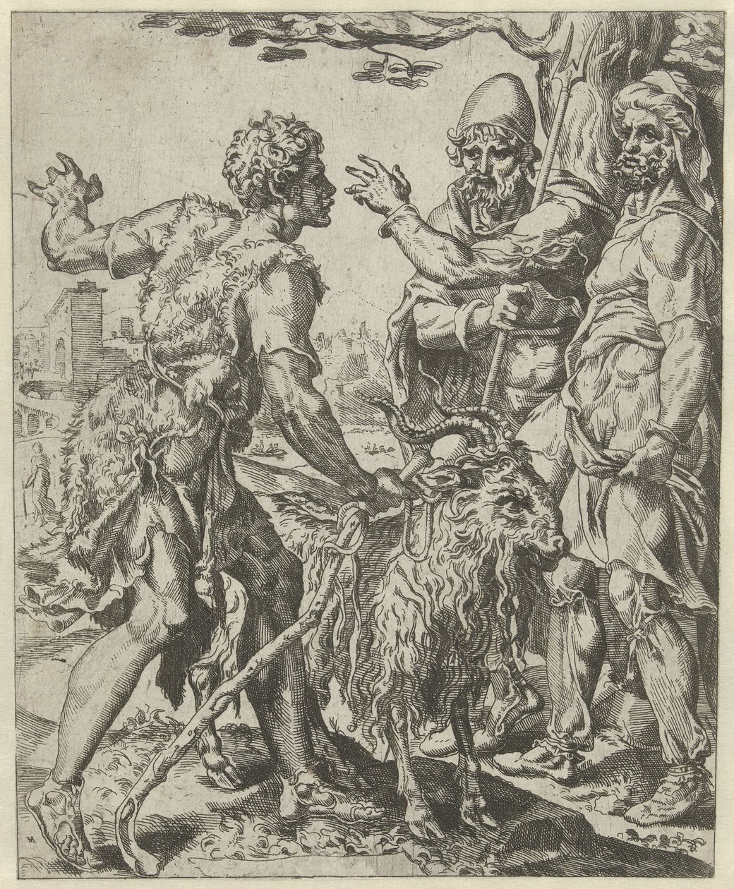 Chira em busca da prostituta
História de Judá e Tamar (título da série) de Dirck Volckertsz. Coornhert (attributed to)