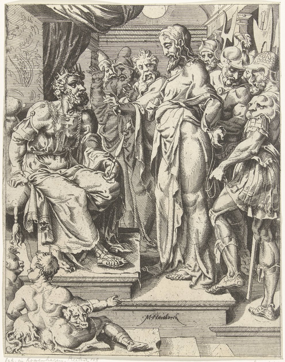 Cristo perante Herodes
A queda e a redenção da humanidade através da vida e da paixão de Cristo (título da série) de Dirck Volckertsz. Coornhert (attributed to)