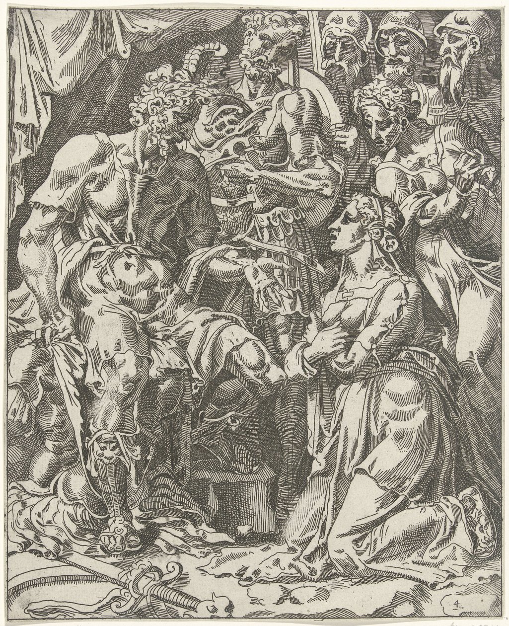 Judith para Holofernes Judite em Holofernes (título da série) de Dirck Volckertsz. Coornhert (attributed to)