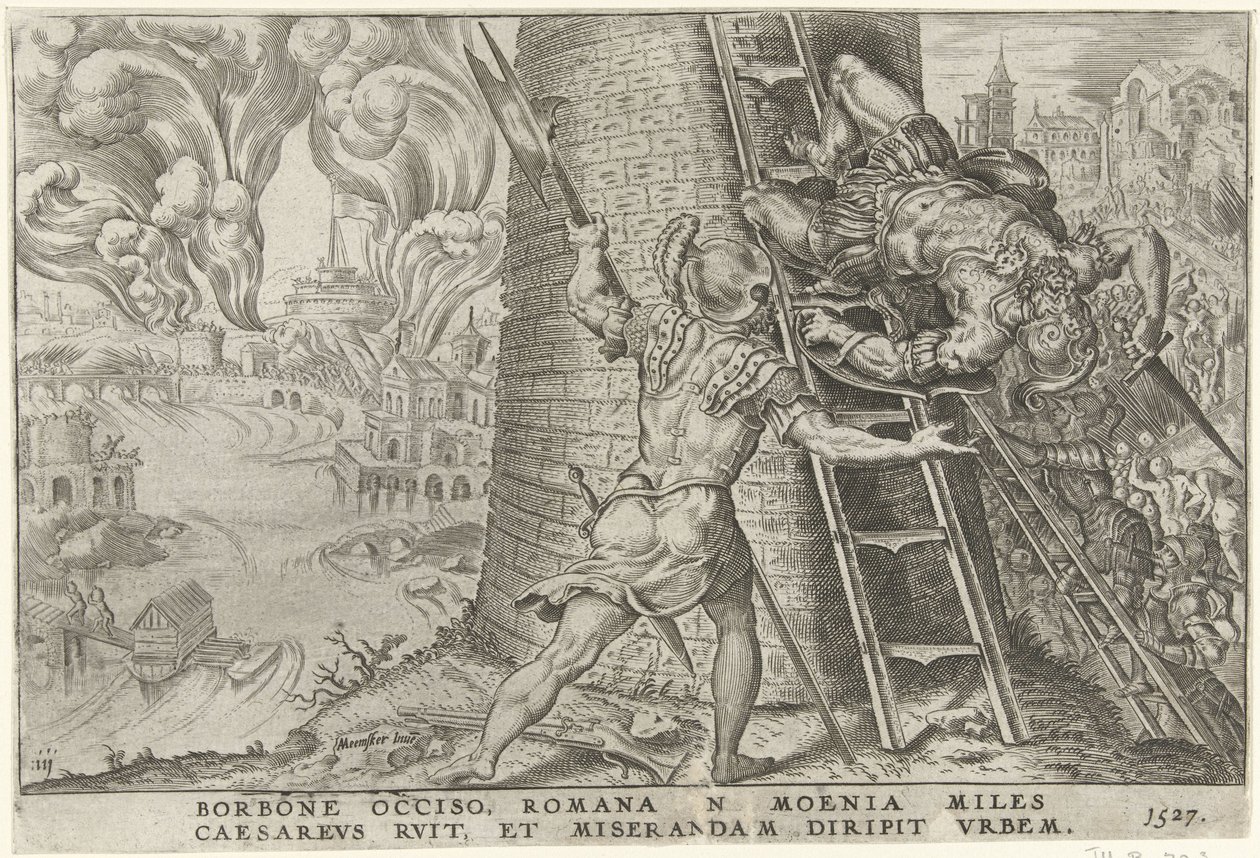 Tempestade de Roma, 1527
Vitórias de Carlos V (título da série)
Divi Caroli. V. imp. opt. max. victoriae, ex multis praecipuae (título da série) de Dirck Volckertsz. Coornhert