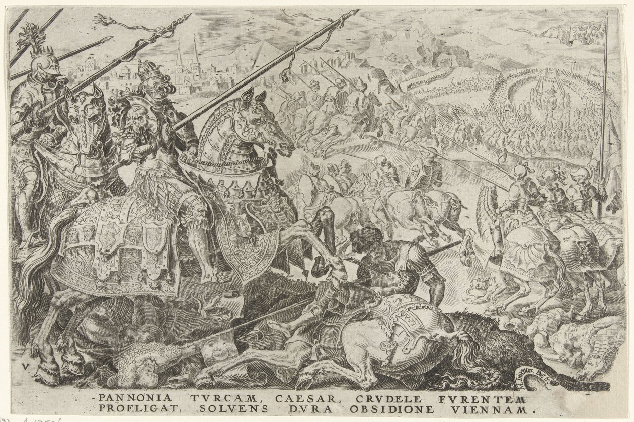 Cerco de Viena, 1529
Vitórias de Carlos V (título da série)
Divi Caroli. V. imp. opt. max. victoriae, ex multis praecipuae (título da série) de Dirck Volckertsz. Coornhert