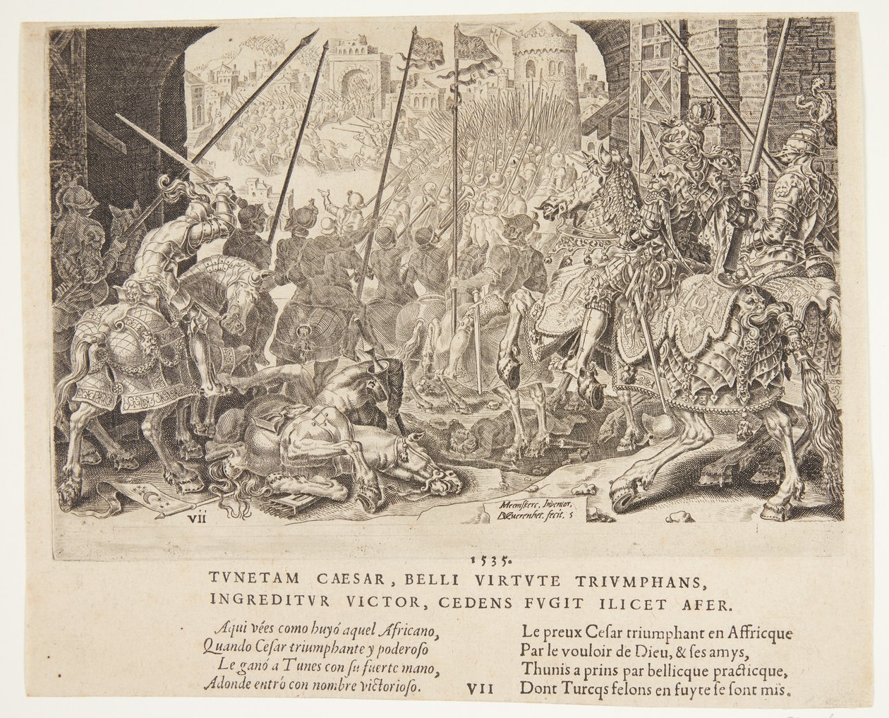 As vitórias do imperador Carlos V de Dirck Volckertsz. Coornhert