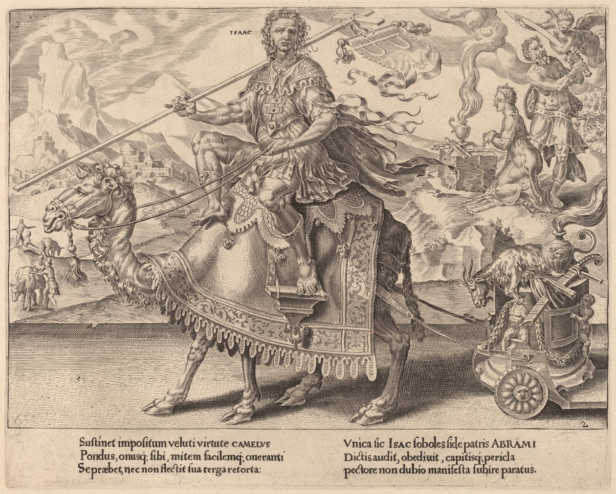 O triunfo de Isaque de Dirck Volckertz Coornhert after Maerten van Heemskerck