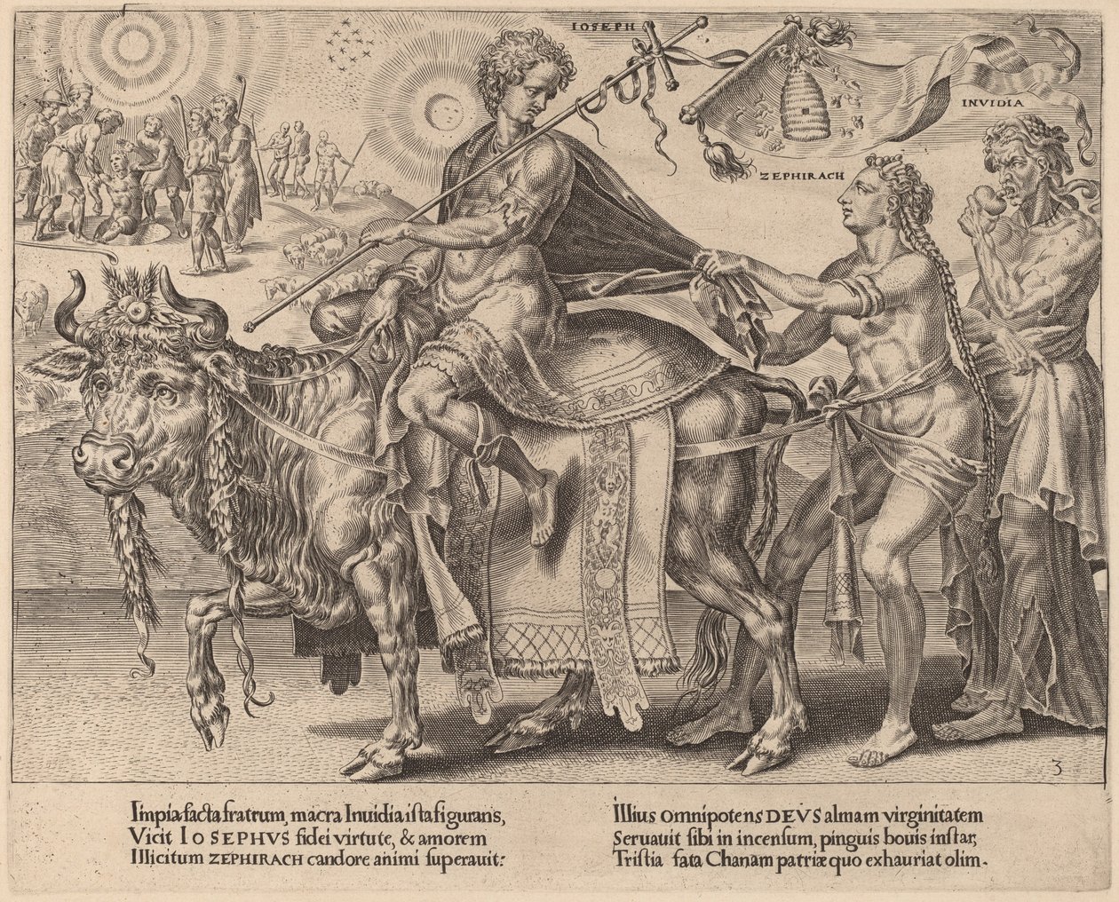O triunfo de José de Dirck Volckertz Coornhert after Maerten van Heemskerck