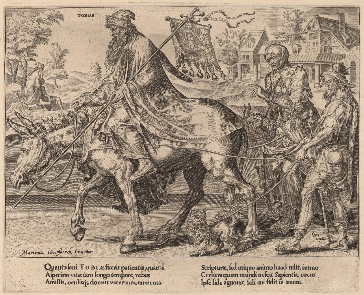 O triunfo de Tobias de Dirck Volckertz Coornhert after Maerten van Heemskerck