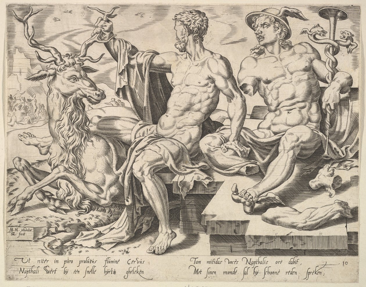 Naftali, da série Os Doze Patriarcas, 1550. de Dirck Volkertsen Coornhert