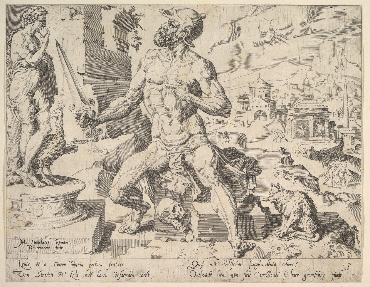 Simeon, da série Os Doze Patriarcas, 1550. de Dirck Volkertsen Coornhert