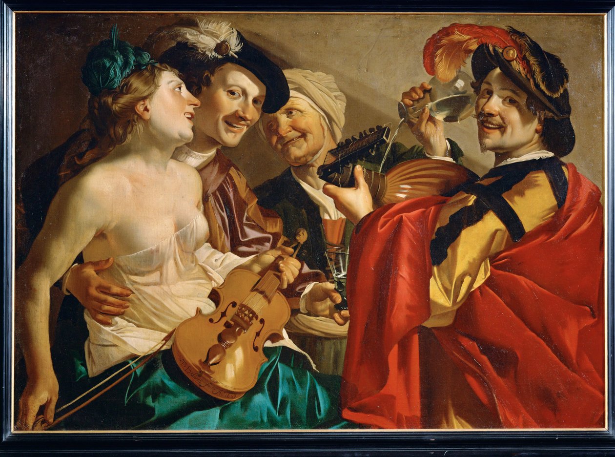 Concerto (pintura sobre tela) de Dirck van Baburen