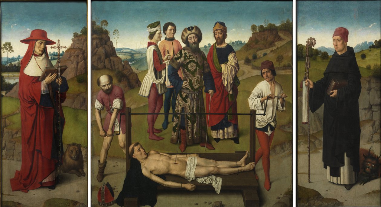 Martírio de São Erasmus Triptych, 1458 de Dirk Bouts