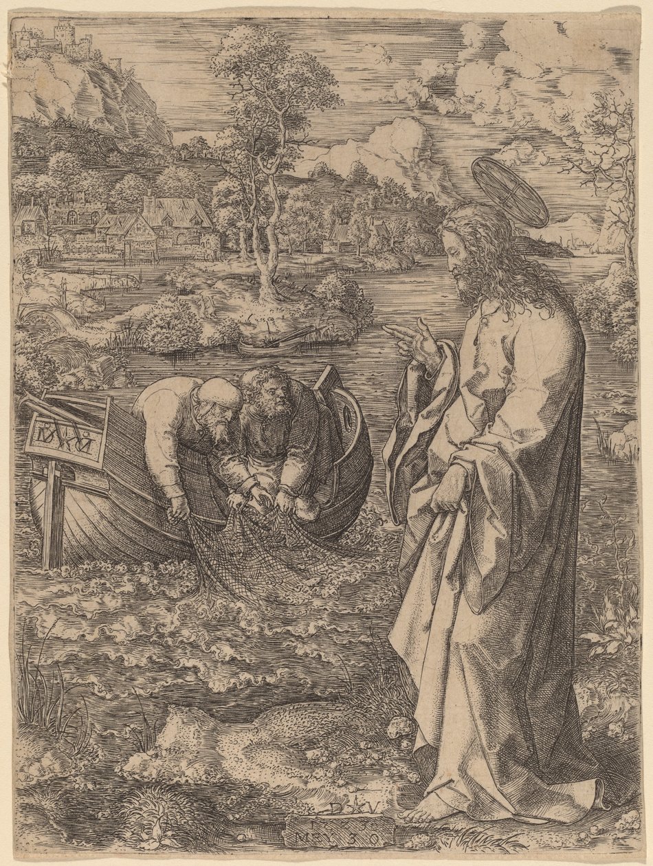 Cristo Invocando Pedro de Dirk Jacobsz Vellert