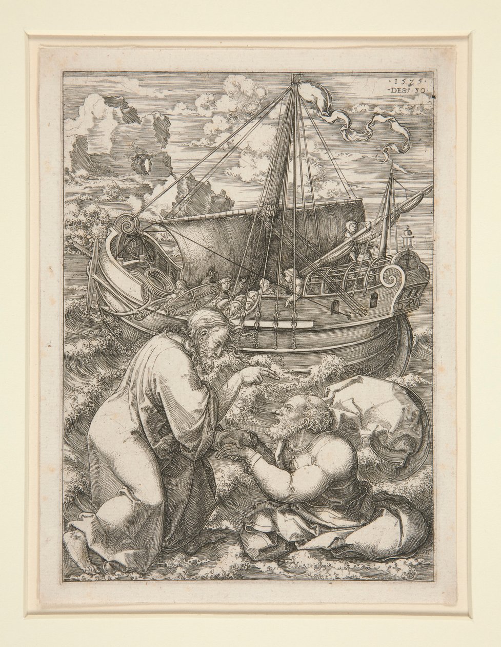 Cristo andando sobre as águas de Dirk Jacobsz Vellert