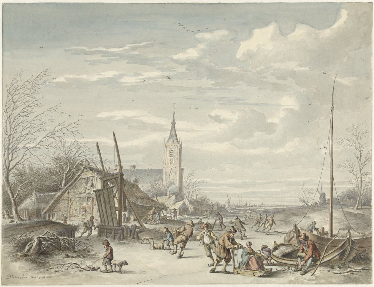 Paisagem de Inverno de Dirk Jan van der Laan