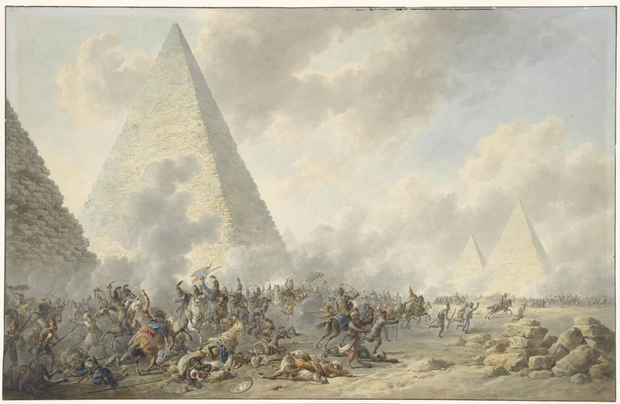 Batalha das Pirâmides A Batalha das Pirâmides, 21 de julho de 1798 de Dirk Langendijk