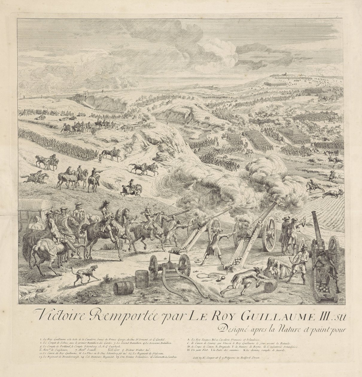 Batalha de Drogheda no Boyne, 1 de julho de 1690 (página esquerda) de Dirk Maas