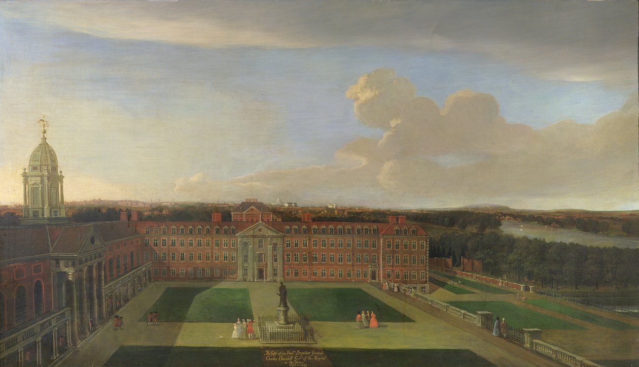 O hospital real, Chelsea, 1717 de Dirk Maes