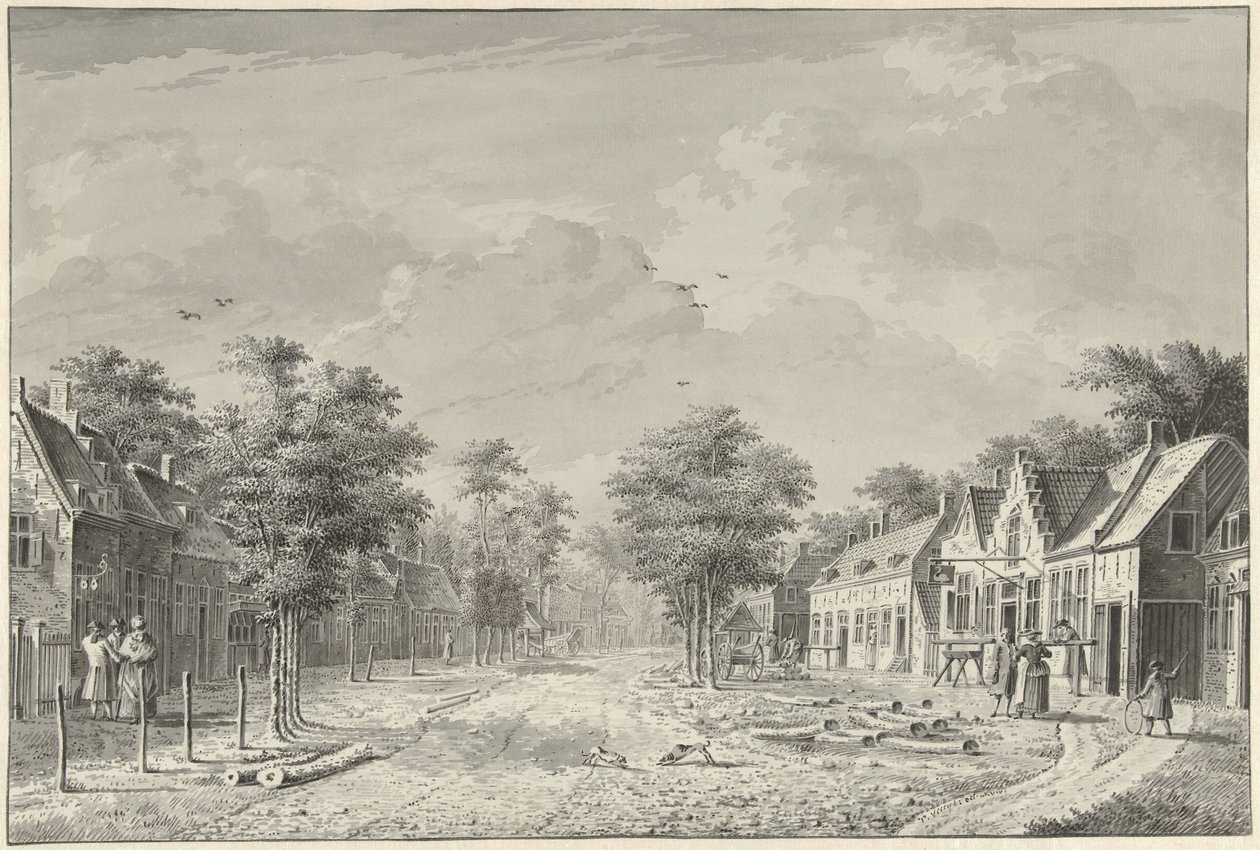 Vista da aldeia de De Bilt de Dirk Verrijk