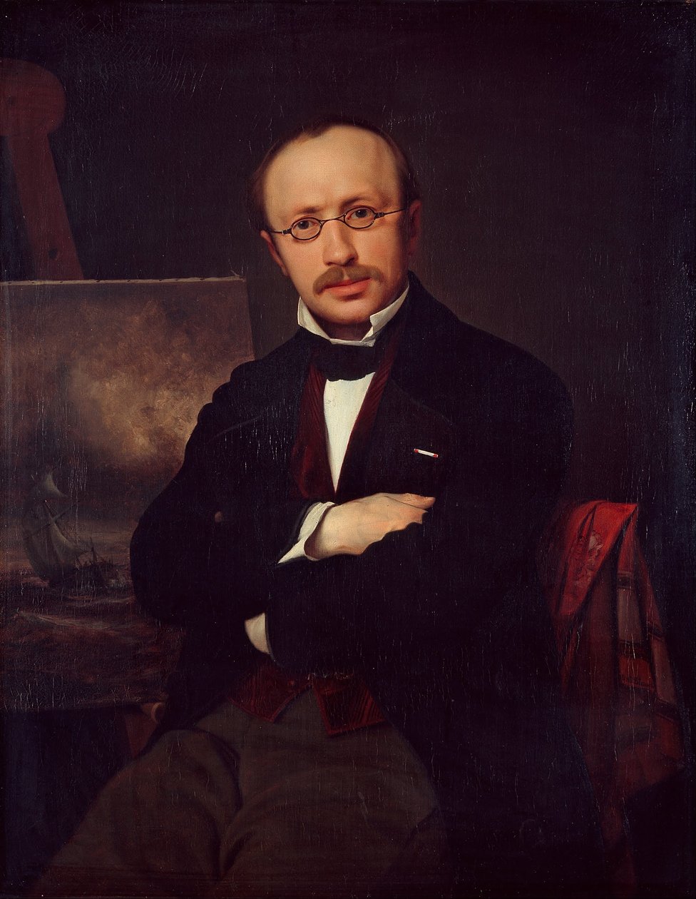 Retrato do pintor Anton Melbye de Ditlev Conrad Blunck