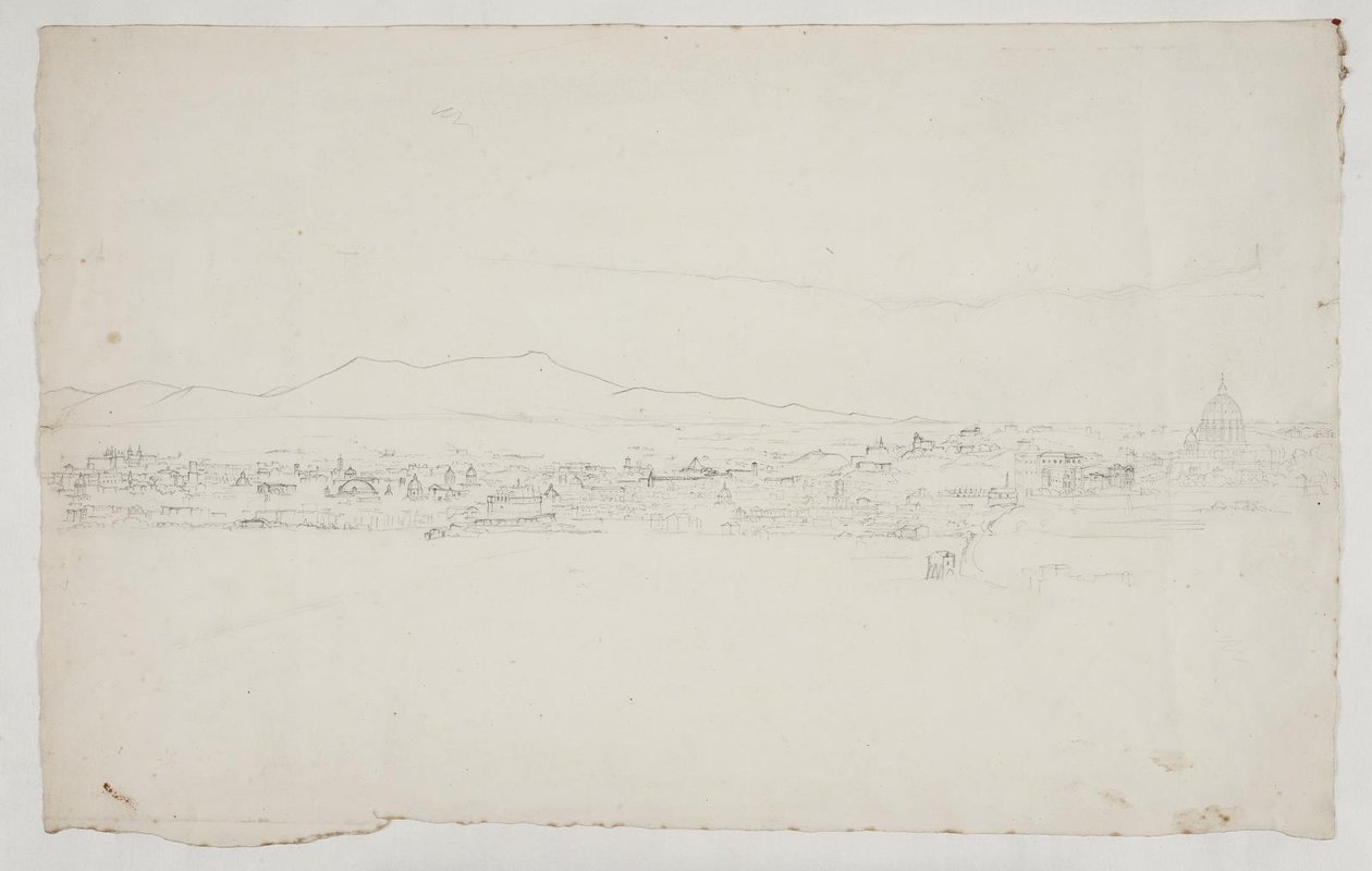 Vista para Roma com a catedral à direita de Ditlev Blunck