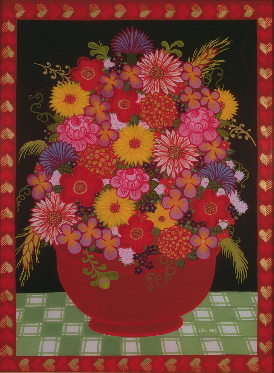 Tigela de flores de Ditz