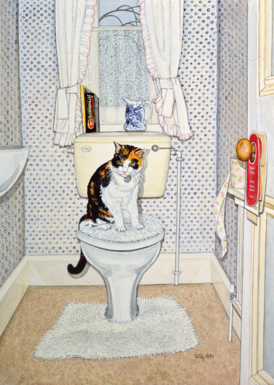Cat on the Loo, 1991 de Ditz